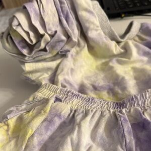 Hannah Banana Gray Sweatshirt with Purple Logo Accent